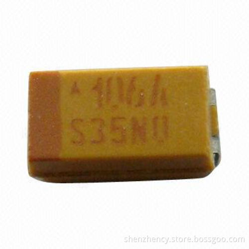 Solid Tantalum Capacitor, TAJA106K010RNJ, Suitable for Military Equipment and Computers